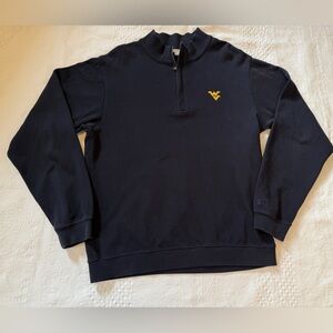 West Virginia University WVU Navy Quarter Zip Pullover Men’s Medium cutter&buck